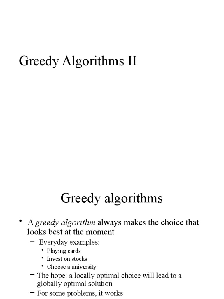 Greedy Algo | PDF | Mathematical Optimization | Dynamic Programming