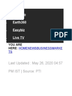 Beapro Earth360 Easybiz Live TV: Last Updated: May 26, 2020 04:57 PM Ist - Source: Pti