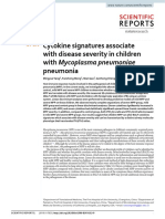 Cytokine signatures associate with disease severity in children with Mycoplasma pneumoniae pneumonia