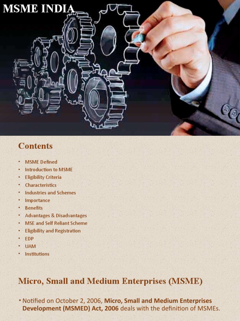 Msme India | PDF | Small And Medium Sized Enterprises | Economies