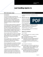 Preventing Manual Handling Injuries To Catering Staff: HSE Information Sheet