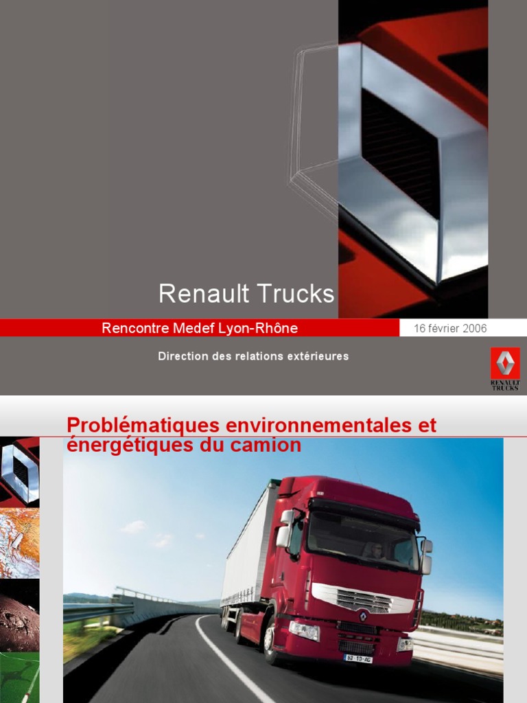 Consommation et Émissions des Camions Renault | PDF | Consommation de ...