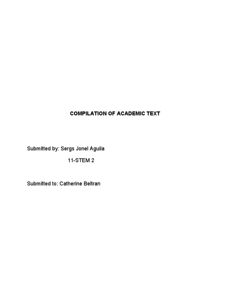 Academic Text Compilation Guide | PDF | Violence Against Women ...