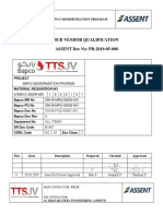 Sub Vendor Qualification ASSENT Doc No: PR-2019-05-008: Bapco Modernization Program