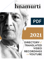 Krishnamurti Directory of Translated Recordings On YouTube 2021
