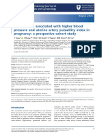 Poor Sleep Is Associated With Higher Blood Pressure and Uterine Artery Pulsatility Index in Pregnancy: A Prospective Cohort Study