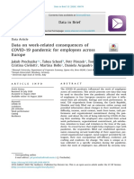 Data On Work-Related Consequences of COVID-19 Pandemic For Employees Across Europe