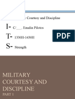 S-I - T - S-: Military Courtesy and Discipline C/ - Emalin Pilotos 1330H-1430H Strength