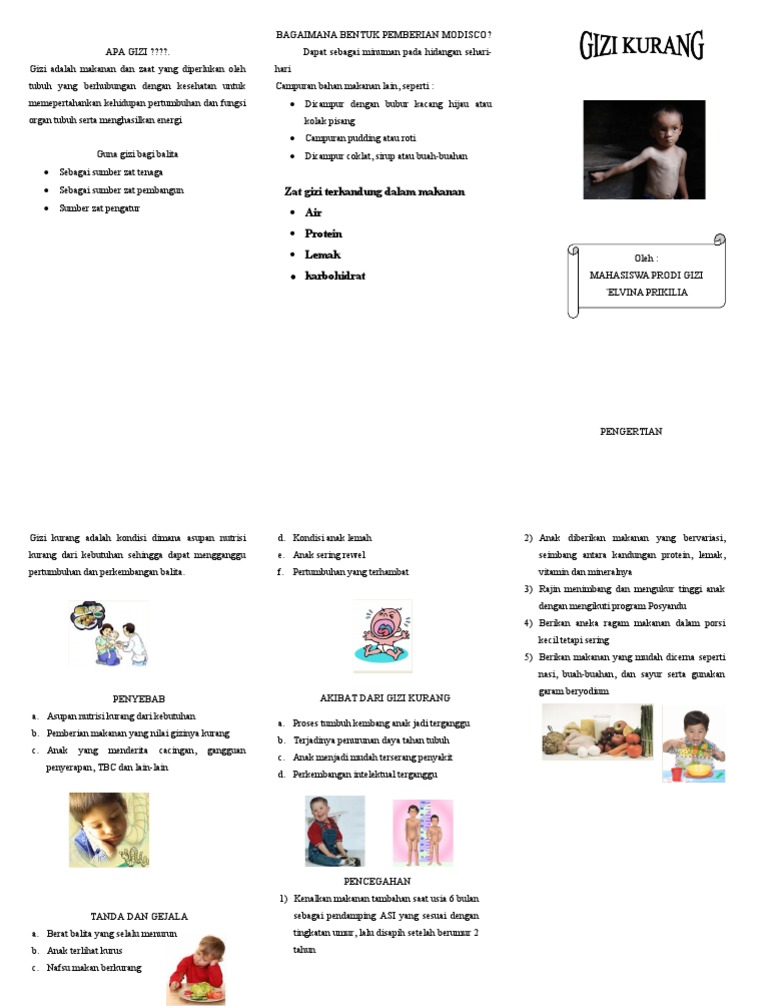 Leaflet Gizi Kurang | PDF