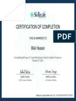 Certification of Completion: Bilal Hassan