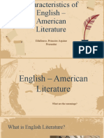 Characteristics of English-American Literature