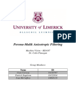 Perona-Malik Anisotropic Filtering: Machine Vision - RE4107 Dr. Colin Flanagan