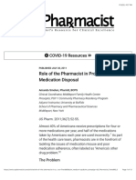 Role of The Pharmacist in Proper Medication Disposal