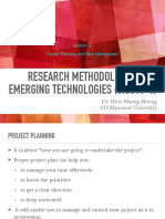 Research Methodologies and Emerging Technologies (Cis013-3) : Dr. Htoo Maung Maung STI Myanmar University