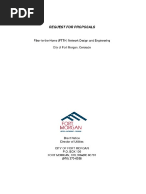 2016 RFP for FTTH Network Design and Engineering