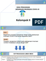 Soal Penugasan Pelaksanaan Imunisasi COVID-19 - Kelompok II