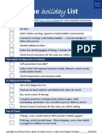 Baylor Holiday Bubble Checklist