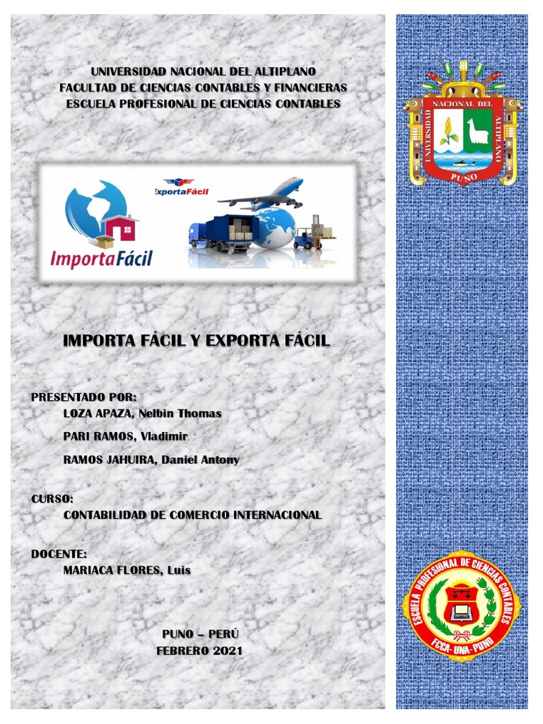 Importa Y Exporta Fácil En Perú Pdf Aduana Exportaciones