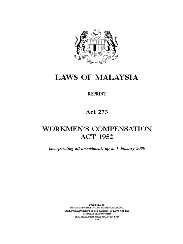 workmen compensation act 1952