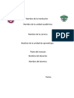 Formato para Entrega de Manual PDF