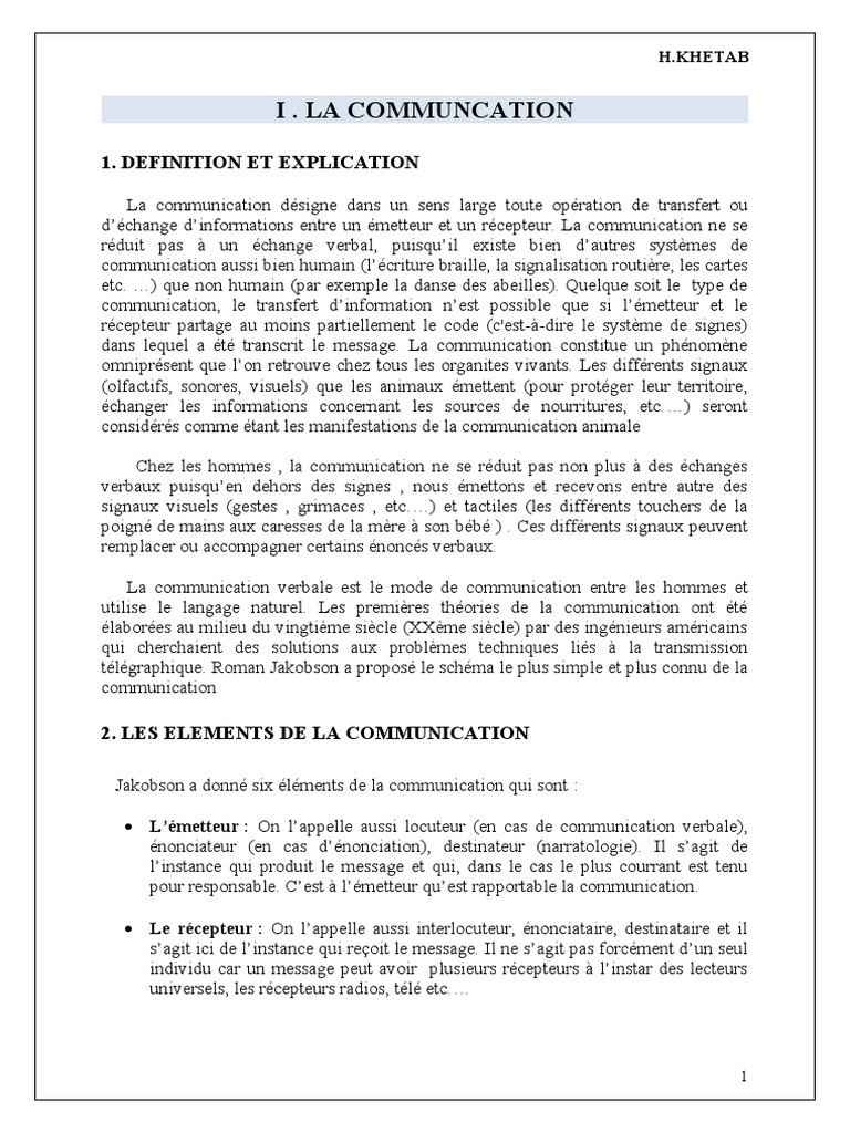 Les 6 Fonctions de la Communication | PDF | Communication humaine | la ...