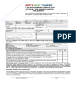 Health Declaration Form of Dot Adopted by The Aquino Center For Events