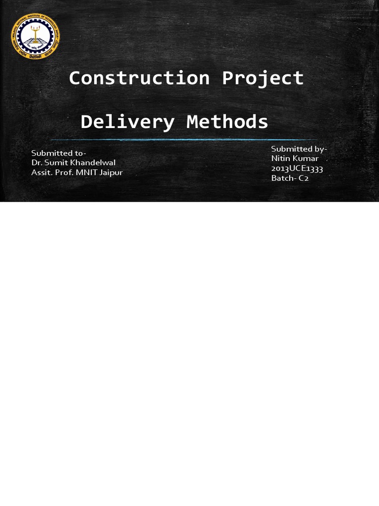 Construction Project Delivery Methods | PDF | Outsourcing | Joint Venture