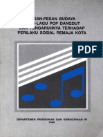 Pesan Budaya Lagu Pop Dangdut Dan Pengaruhnya Perilaku Sosial Remaja Kota