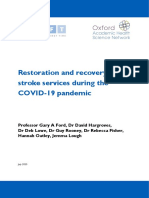 Restoration and Recovery of Stroke Services During The COVID 19 Pandemic July 2020 3