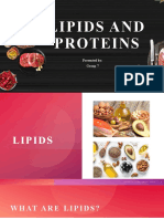 Lipids and Proteins: Presented By: Group 7