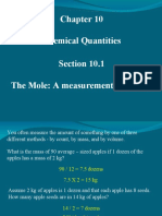 Chemical Quantities Section 10.1 The Mole: A Measurement of Matter