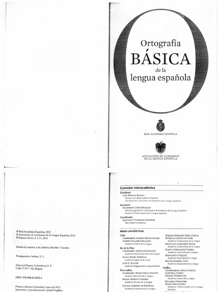Diferencia Entre Lengua Y Dialecto Rae Ortografía Básica de La Lengua Española" - Real Academia Española | PDF |  Ortografía | Estrés (lingüística)