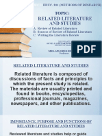 Educ. 201 METHODS OF RESEARCH - Related Literature 2