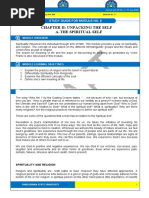 Chapter Ii: Unpacking The Self A. The Spiritual Self: Study Guide For Module No. 9