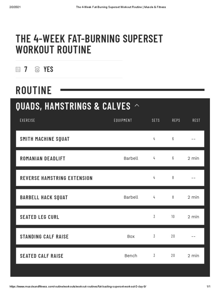 Superset Workout Routines Pdf