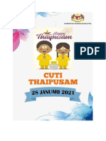 PDPR Cuti Thaipusam