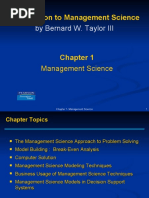 By Bernard W. Taylor III: Introduction To Management Science