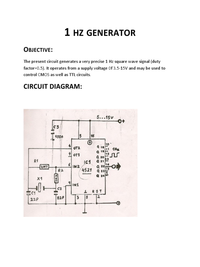 1 Hz Generator for Hobbyists | PDF