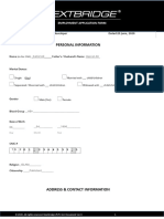 Personal Information: Employment Application Form