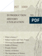 HIST 1000: TO History & Civilization