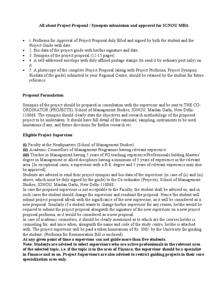 Ignou Project Documents Pdf Academic Degree Government