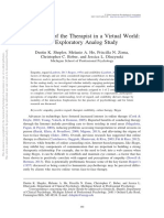 Perceptions of The Therapist in A Virtual World An Exploratory Analog Study