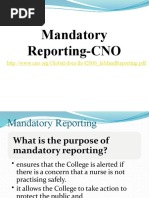 CNO Mandatory Reporting - Student