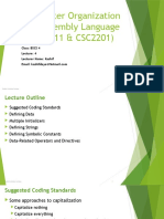 Computer Organization and Assembly Language (CS2411 & CSC2201)