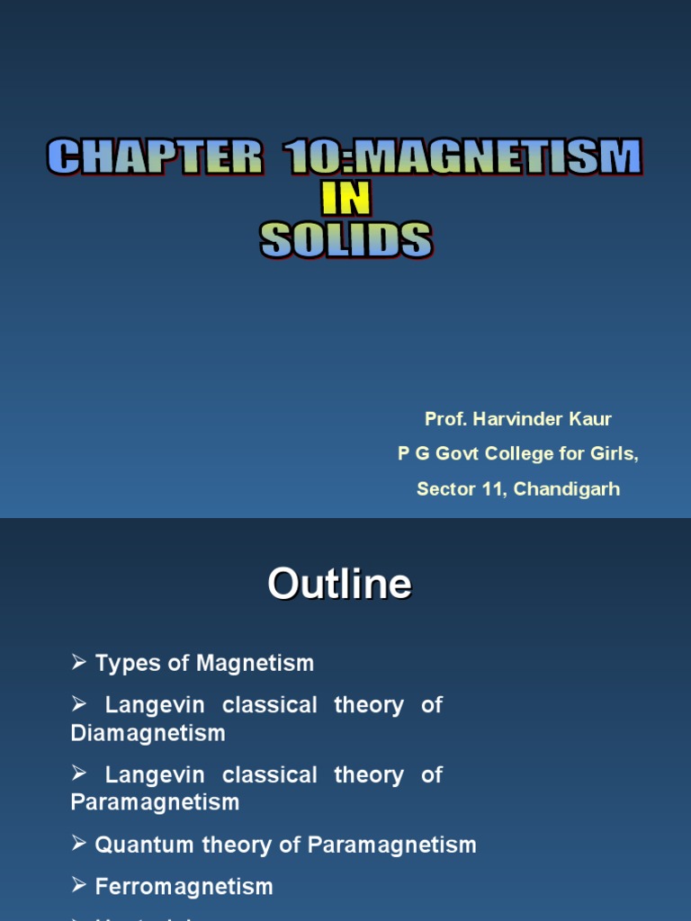 Types and Theories of Magnetism | PDF | Ferromagnetism | Magnetism