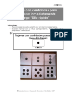 Tarjetas Con Cantidades Para Reconocer Instantáneamente