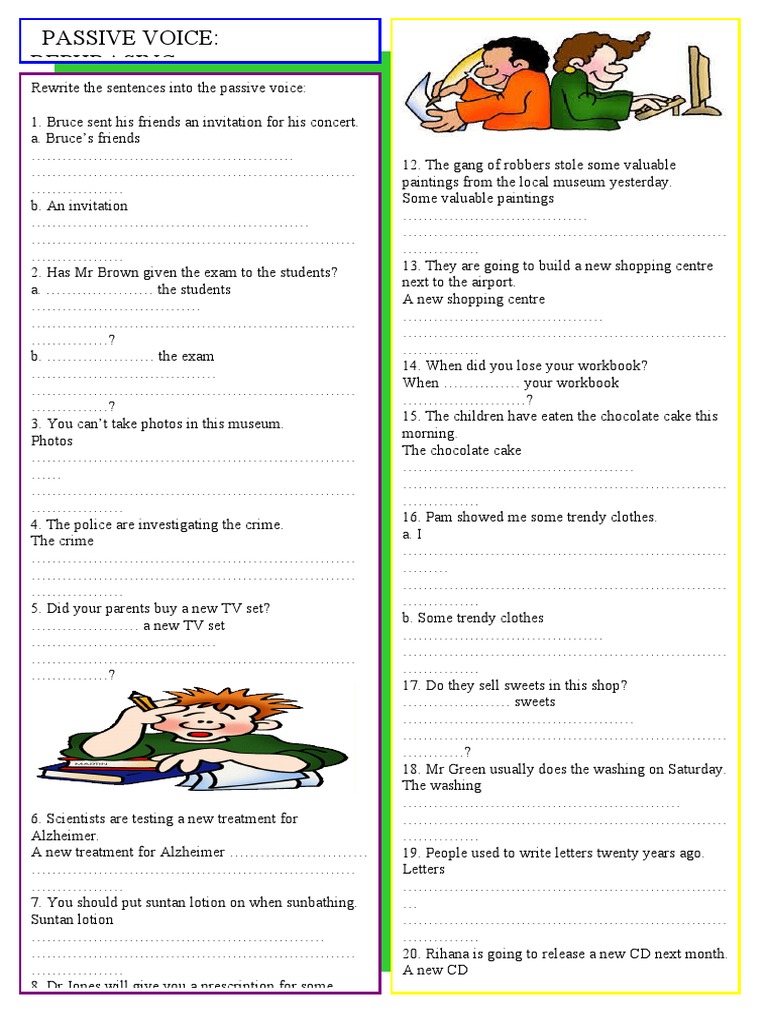 Passive Voice Rephrasing Key Grammar Drills | PDF | Violence