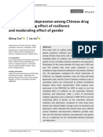 Loneliness and Depression Among Chinese Drug Users: Mediating Effect of Resilience and Moderating Effect of Gender