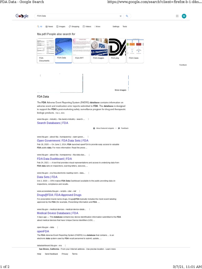 Overview of FDA Data Resources and Databases Available to the Public
