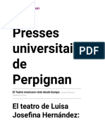 El Teatro Mexicano Visto Desde Europa - El Teatro de Luisa Josefina Hernández - Una Obra para Reflexionar - Presses Universitaires de Perpignan